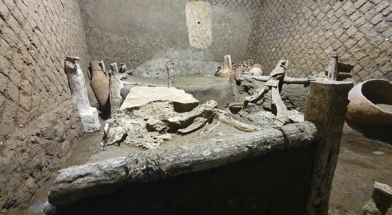 the room of the slaves found in Pompeii